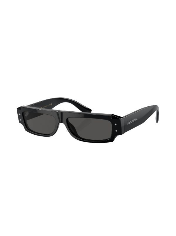 Dolce & Gabbana Eyewear Black Rectangular-Frame Tinted Sunglasses | Browns Sunglasses
