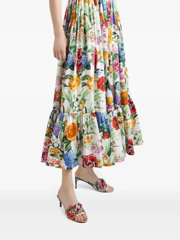 Dolce & Gabbana Floral-Print Corset Maxi Dress | Browns Cocktail & Party Dresses