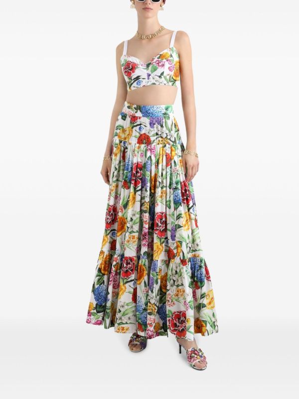 Dolce & Gabbana Floral-Print Maxi Skirt | Browns A-Line Skirts
