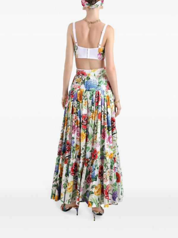 Dolce & Gabbana Floral-Print Maxi Skirt | Browns A-Line Skirts