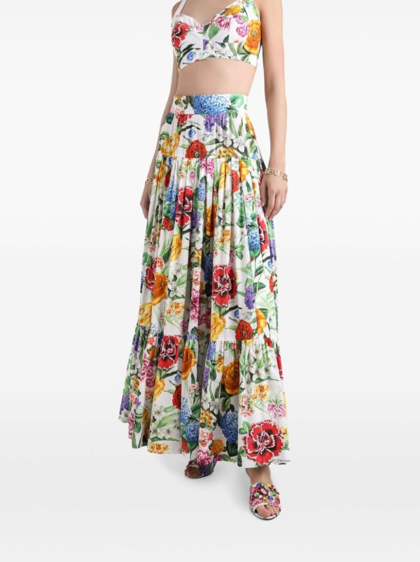 Dolce & Gabbana Floral-Print Maxi Skirt | Browns A-Line Skirts