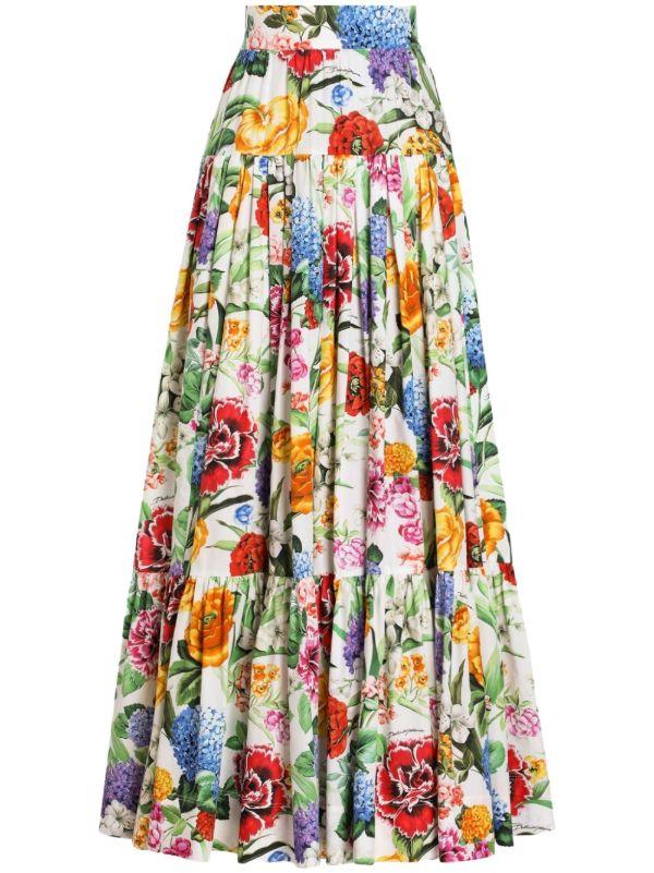 Dolce & Gabbana Floral-Print Maxi Skirt | Browns A-Line Skirts