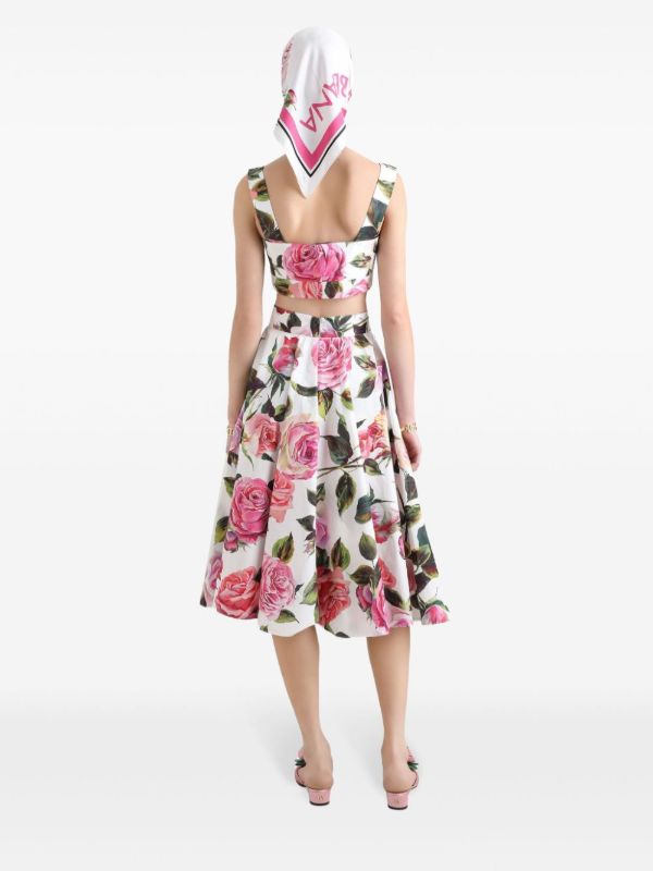 Dolce & Gabbana Floral-Print Midi Skirt | Browns A-Line Skirts