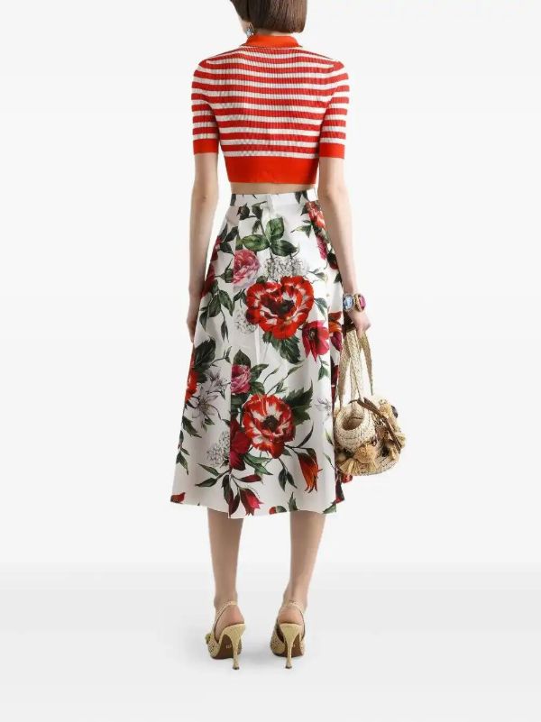 Dolce & Gabbana Floral-print Midi Skirt | Browns A-Line Skirts