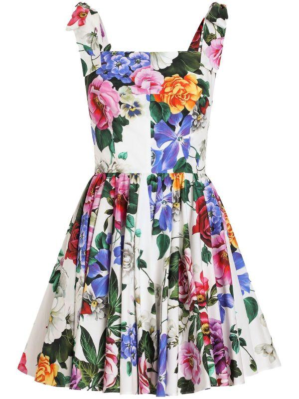 Dolce & Gabbana Floral-Print Mini Dress | Browns Cocktail & Party Dresses