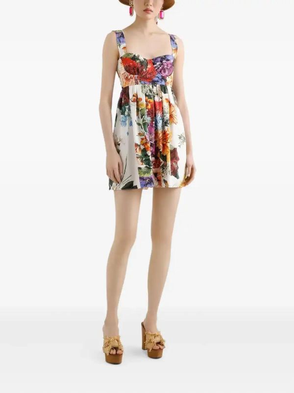 Dolce & Gabbana Floral-print Mini Dress | Browns Day Dresses