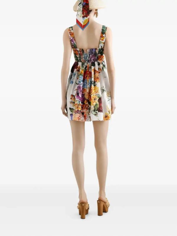 Dolce & Gabbana Floral-print Mini Dress | Browns Day Dresses