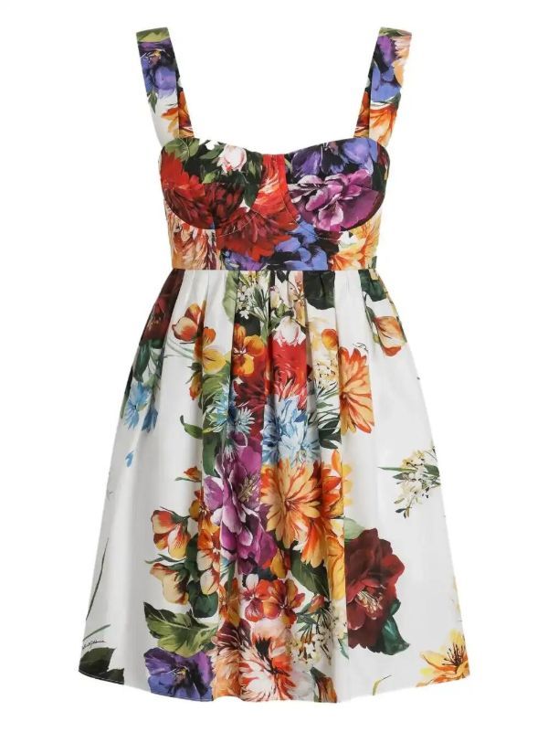 Dolce & Gabbana floral-print mini dress | Browns Day Dresses