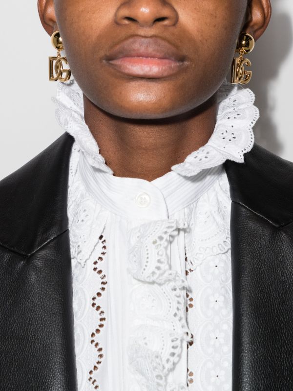 Dolce & Gabbana Gold Tone DG Drop Earrings | Browns Earrings