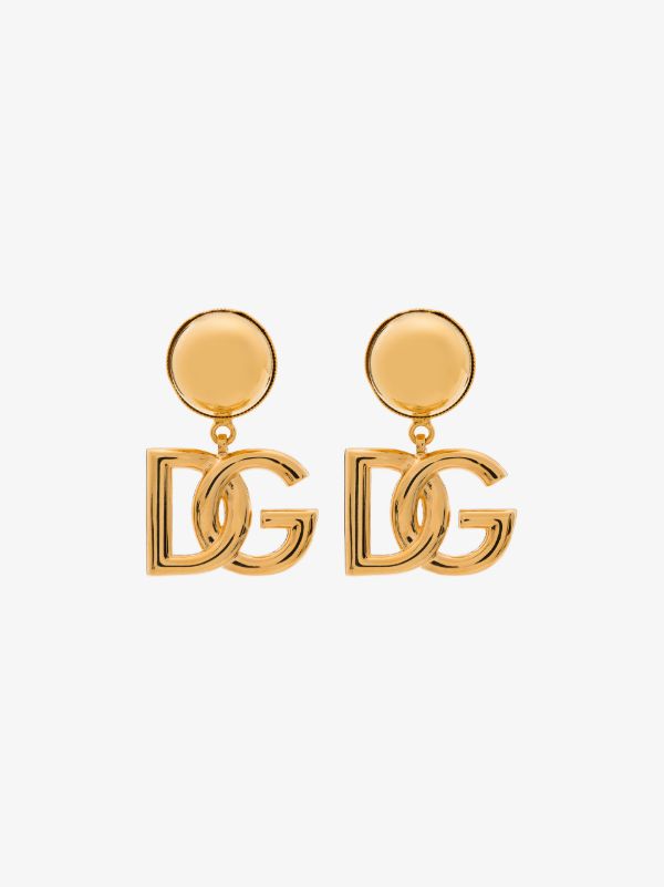 Dolce & Gabbana gold tone DG drop earrings | Browns Earrings