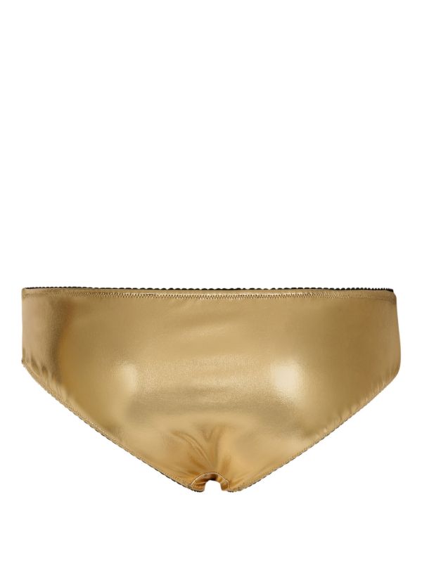 Dolce & Gabbana Gold-Tone Low-Rise Metallic Briefs | Browns Panties