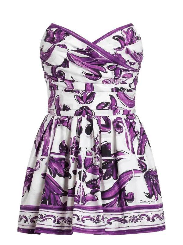 Dolce & Gabbana graphic-print mini dress | Browns Cocktail & Party Dresses