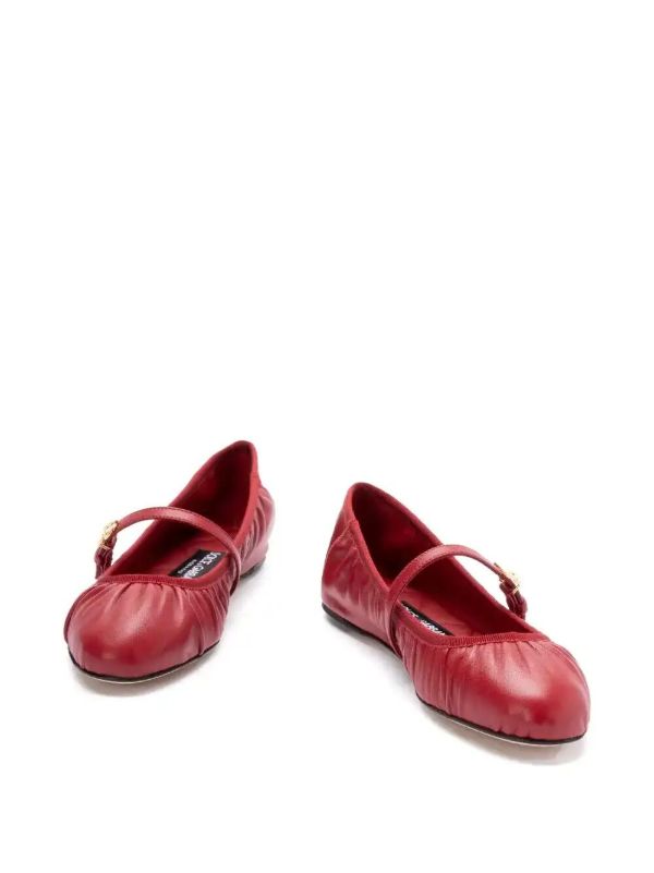 Dolce & Gabbana Leather Ballet Flats | Browns Ballerina Shoes