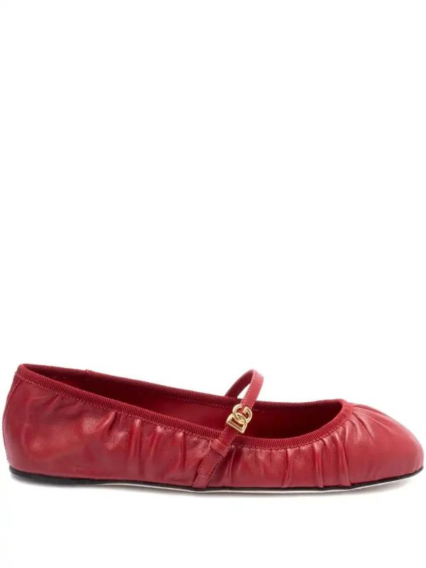 Dolce & Gabbana leather ballet flats | Browns Ballerina Shoes