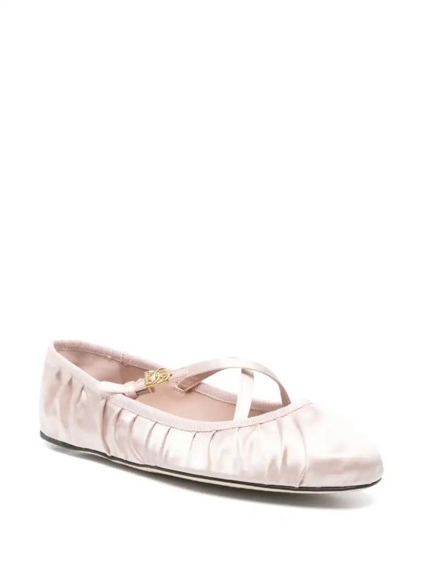 Dolce & Gabbana Logo-buckle Ballet Flats | Browns Ballerina Shoes