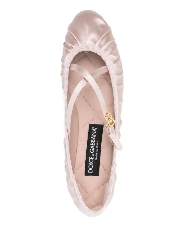 Dolce & Gabbana Logo-buckle Ballet Flats | Browns Ballerina Shoes