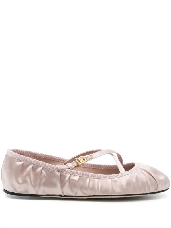 Dolce & Gabbana logo-buckle ballet flats | Browns Ballerina Shoes