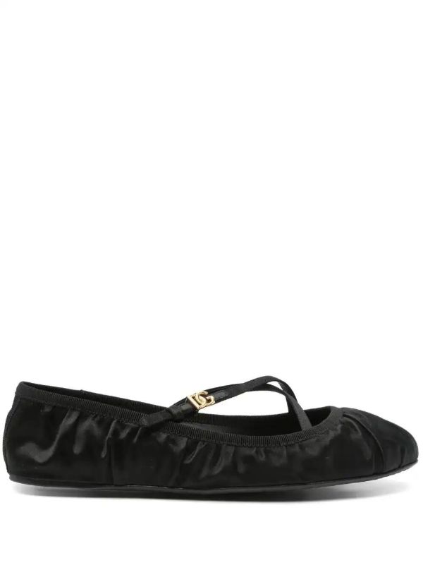 Dolce & Gabbana logo-buckle ballet flats | Browns Ballerina Shoes