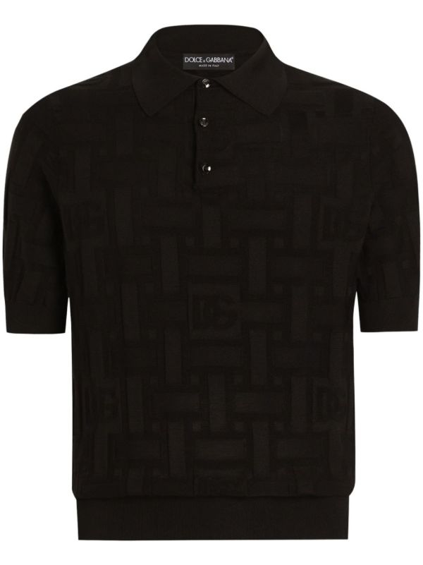 Dolce & Gabbana Logo-Jacquard Polo Shirt | Browns Polo Shirts