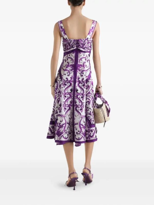 Dolce & Gabbana Majolica-print Midi Dress | Browns Day Dresses