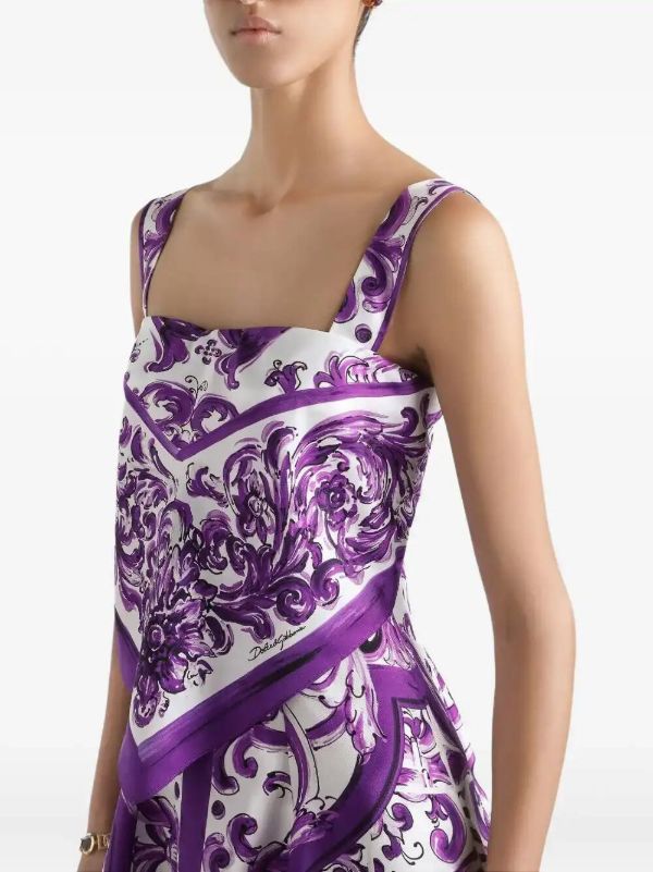 Dolce & Gabbana Majolica-print Midi Dress | Browns Day Dresses