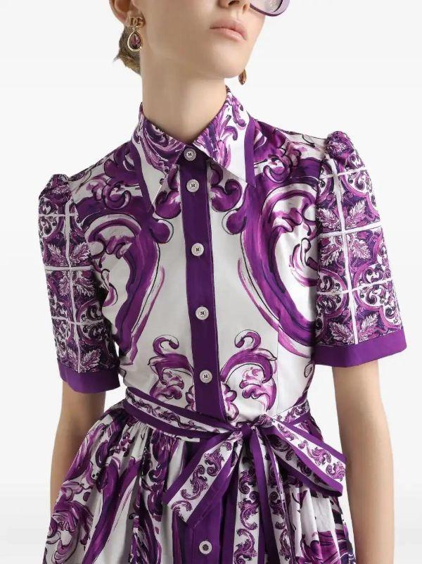 Dolce & Gabbana Majolica-print Shirt Dress | Browns Day Dresses