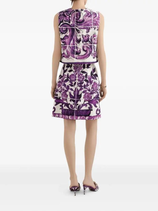Dolce & Gabbana Majolica-print Skirt | Browns A-Line Skirts