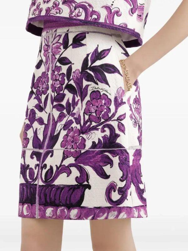 Dolce & Gabbana Majolica-print Skirt | Browns A-Line Skirts