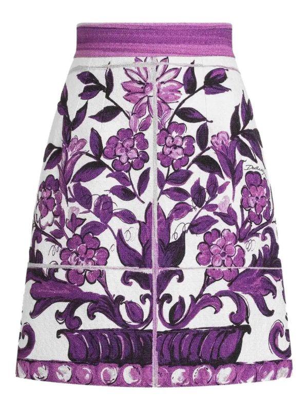 Dolce & Gabbana Majolica-print skirt | Browns A-Line Skirts