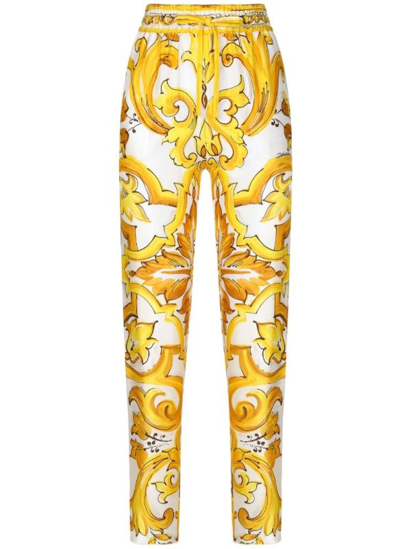 Dolce & Gabbana Majolica-Print Slim Trousers | Browns Sweatpants