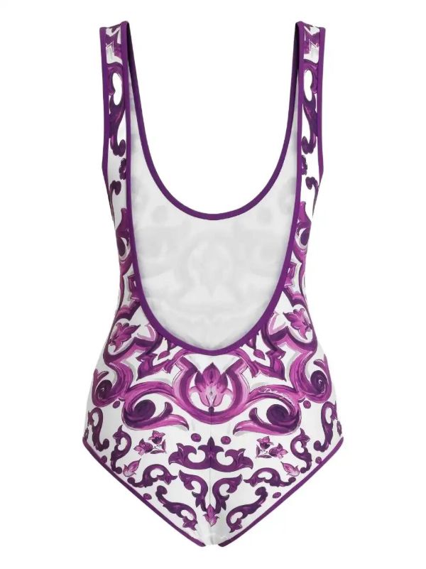 Dolce & Gabbana Majolica-print Swimsuit | Browns One-Pieces