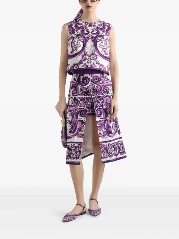 Dolce & Gabbana Majolica-print Top | Browns Vests & Tank Tops