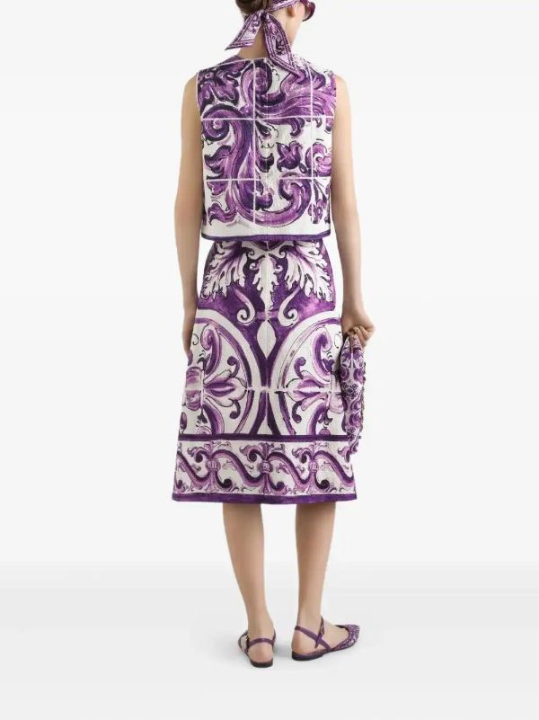 Dolce & Gabbana Majolica-print Top | Browns Vests & Tank Tops