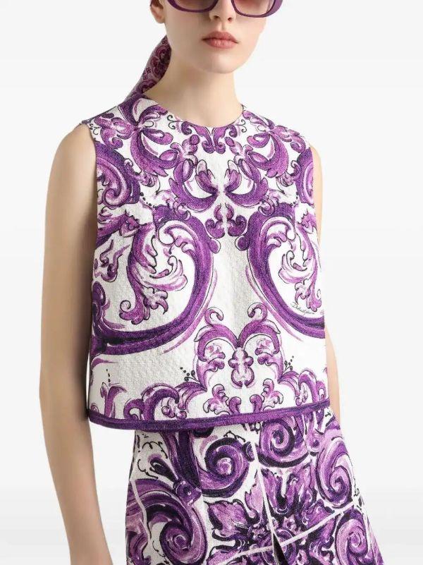 Dolce & Gabbana Majolica-print Top | Browns Vests & Tank Tops