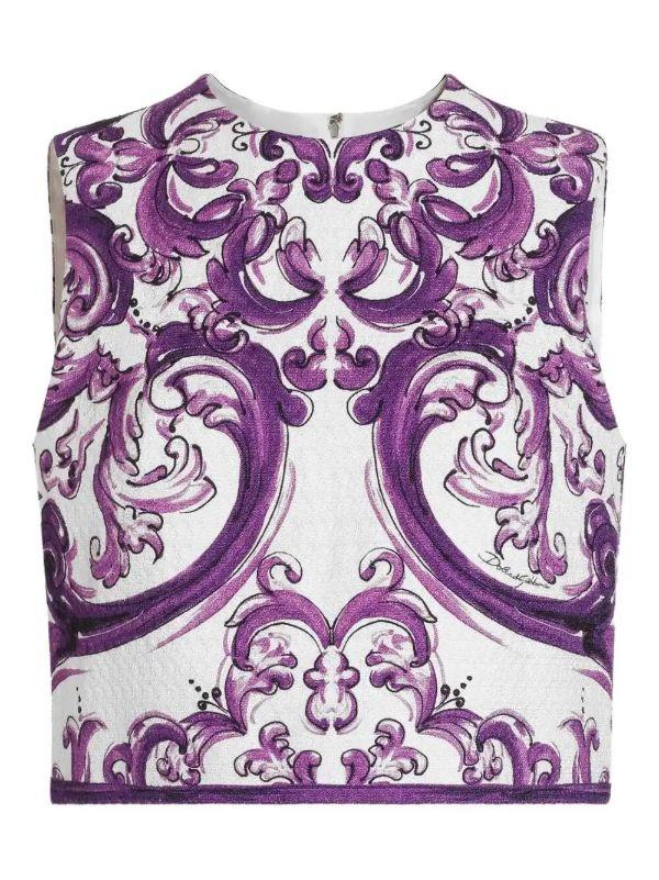 Dolce & Gabbana Majolica-print top | Browns Vests & Tank Tops