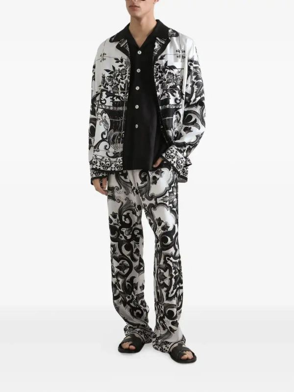 Dolce & Gabbana Majolica-print Trousers | Browns Loose Fit Pants