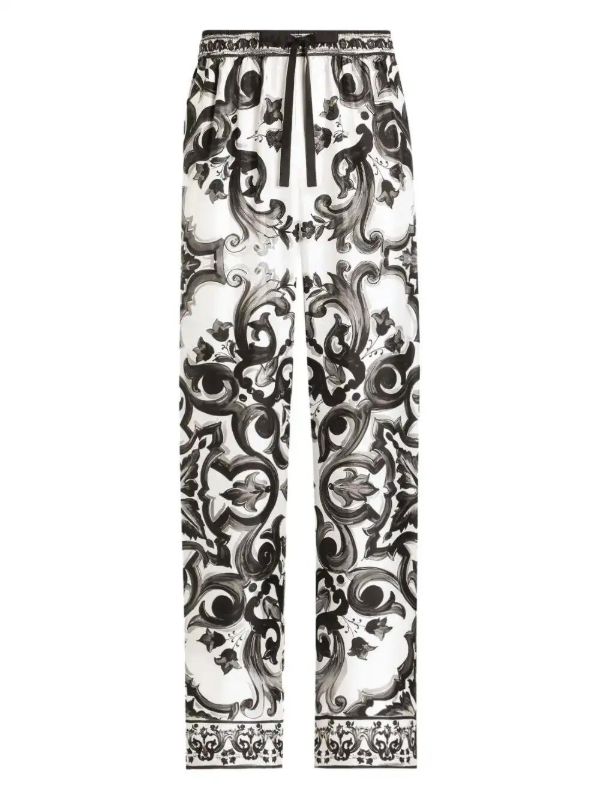 Dolce & Gabbana Majolica-print trousers | Browns Loose Fit Pants