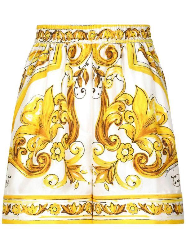 Dolce & Gabbana Majolica-Print Wide-Leg Shorts | Browns Short & Mini Shorts