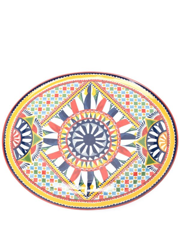 Dolce & Gabbana multicolour Carretto serving platter | Browns Plates & Bowls