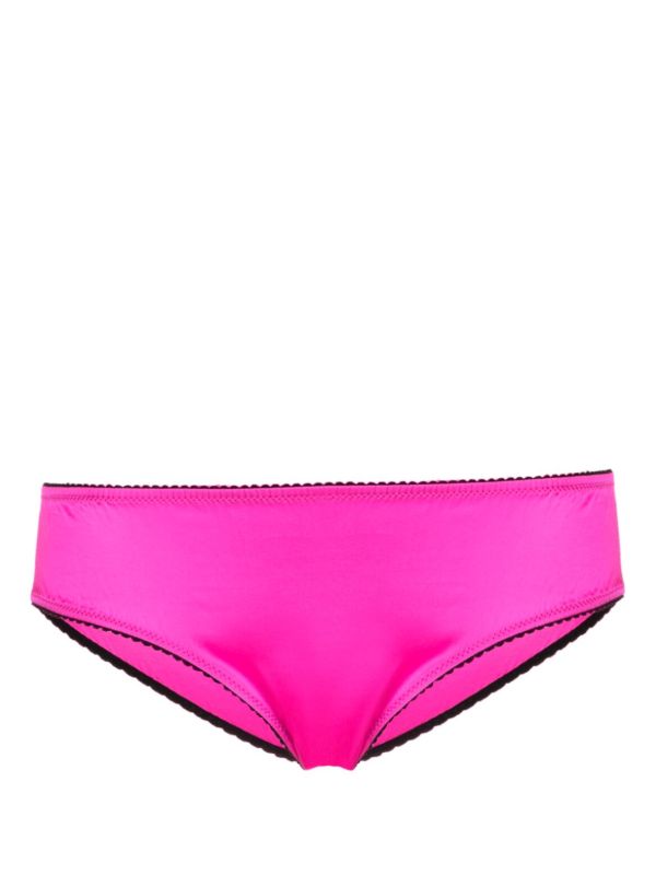 Dolce & Gabbana Pink Contrast Trim Silk briefs | Browns Panties