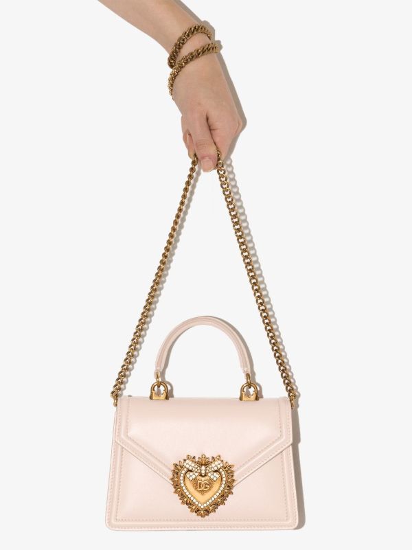 Dolce & Gabbana Pink Devotion Leather Top Handle Bag | Browns Messenger & Crossbody Bags