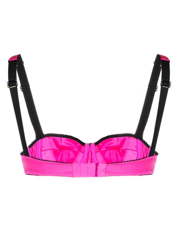 Dolce & Gabbana Pink Satin Balconette Bra | Browns Bras