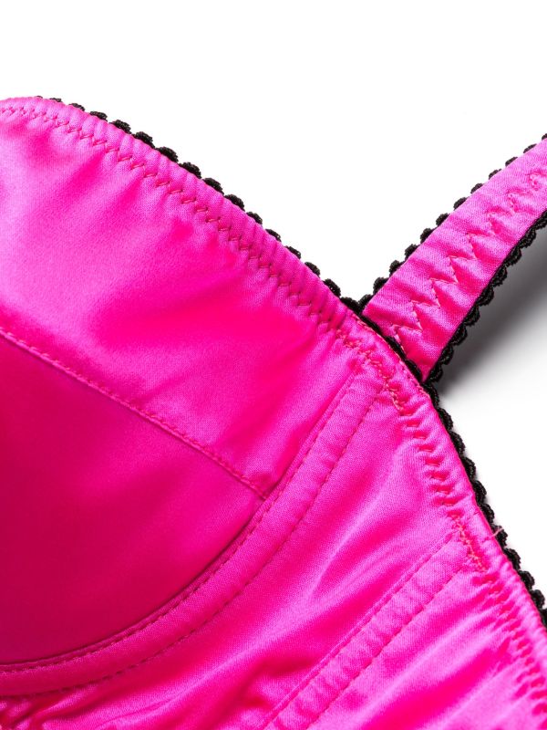 Dolce & Gabbana Pink Satin Balconette Bra | Browns Bras
