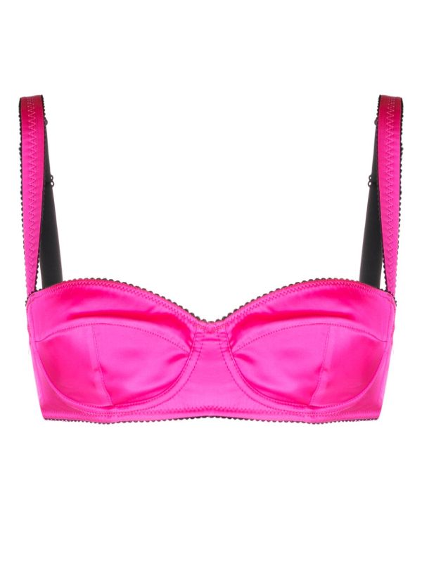 Dolce & Gabbana Pink Satin Balconette Bra | Browns Bras