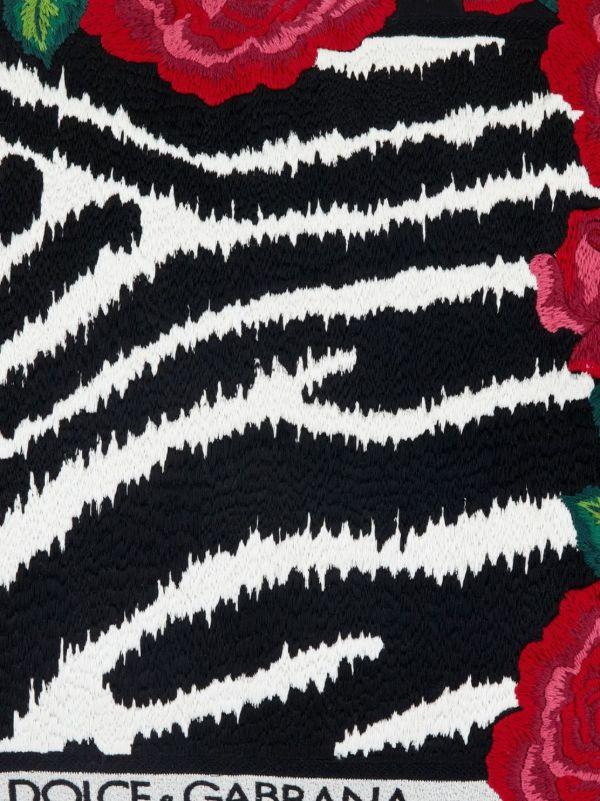 Dolce & Gabbana Pink Zebra Print Embroidered Small Cushion | Browns Cushions