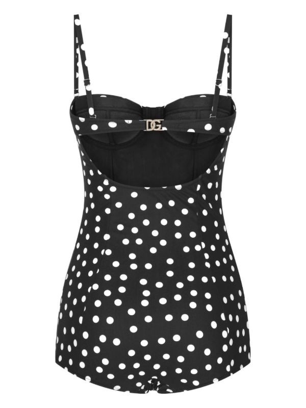 Dolce & Gabbana Polka Dot Balconette Swimsuit | Browns One-Pieces