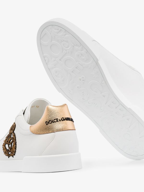 Dolce & Gabbana Portofino Crown-patch Leather Sneakers | Browns Low-Tops