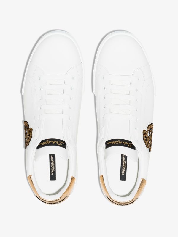 Dolce & Gabbana Portofino Crown-patch Leather Sneakers | Browns Low-Tops