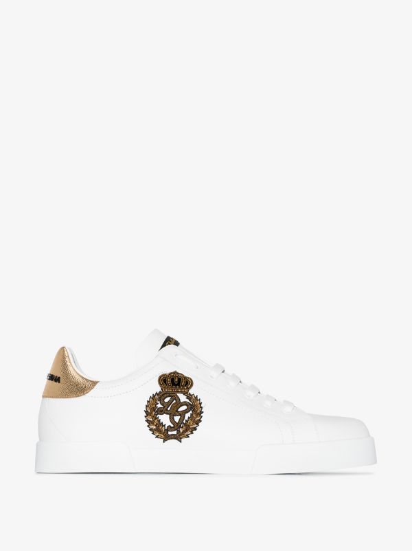 Dolce & Gabbana Portofino crown-patch leather sneakers | Browns Low-Tops