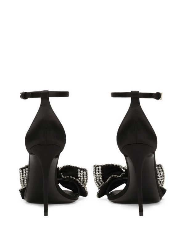 Dolce & Gabbana Rhinestone-embellished Satin Sandals | Browns Sandals